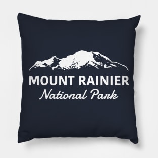 Mount Rainier National Park Text Sunrise Pillow