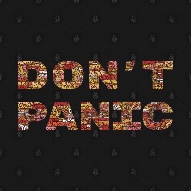 Don't Panic Wordcloud by MrStripey