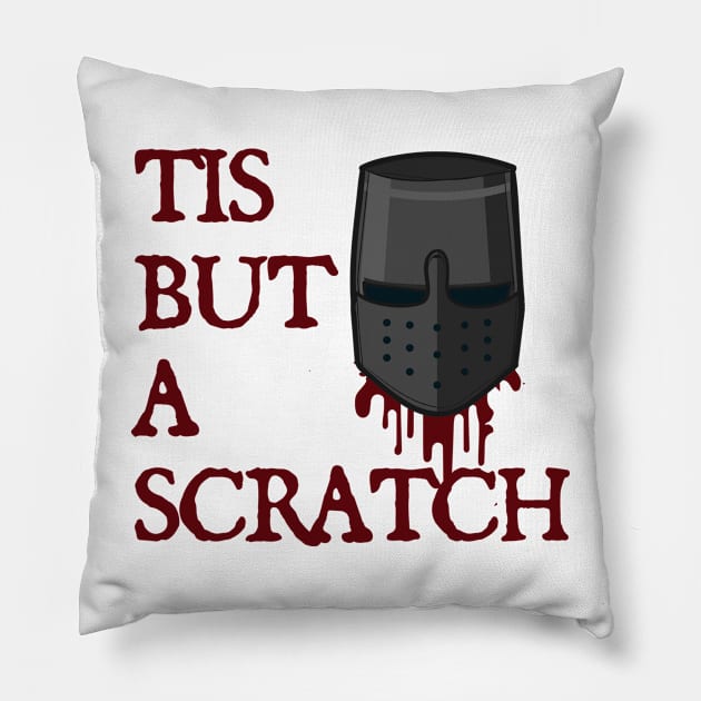 tis but a scratch - funny Pillow by Cybord Design