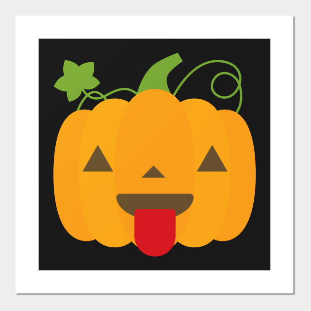 Pumpkin Emoji Tongue Out Food Posters And Art Prints Teepublic