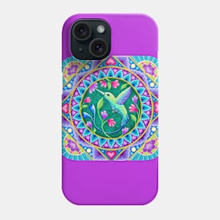 Lovely Hummingbird Mandala Phone Case