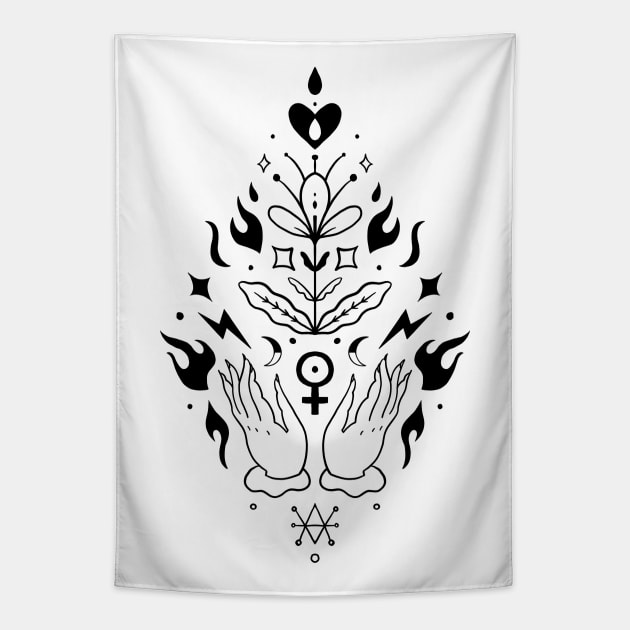 Witch power Tapestry by Paolavk