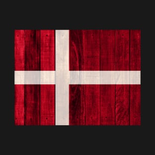 Flag of Denmark - Wood T-Shirt