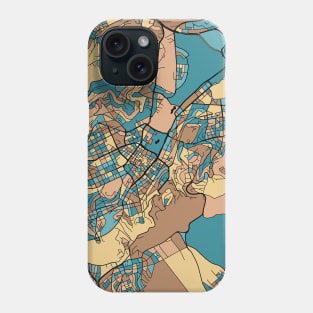 Stuttgart Map Pattern in Mid Century Pastel Phone Case