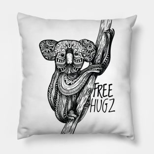 Free Hugs Koala Pillow