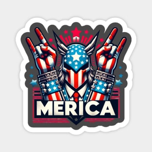 Trump Merica and 3rd World Country Rock Sign for 4th of July Magnet