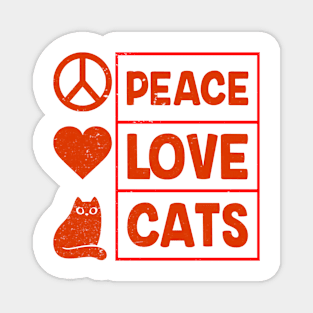 place love cats Magnet