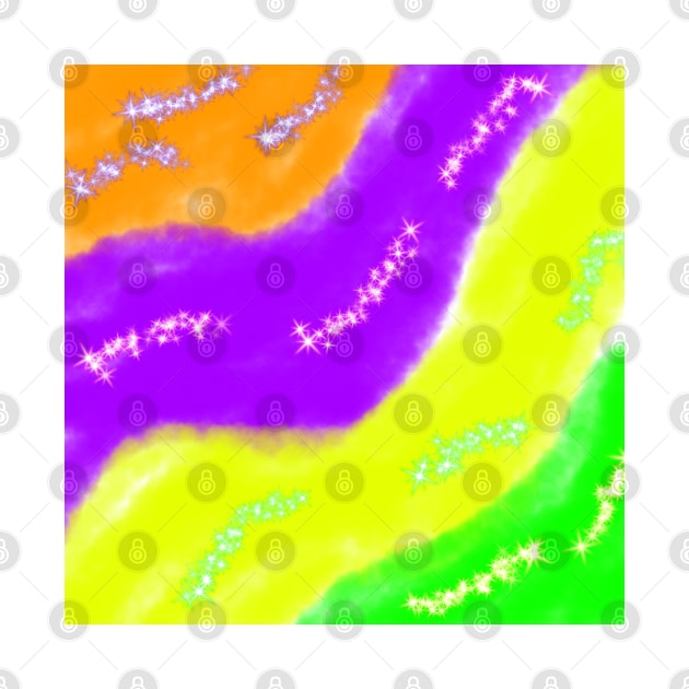 Green yellow purple orange watercolor abstract art by Artistic_st