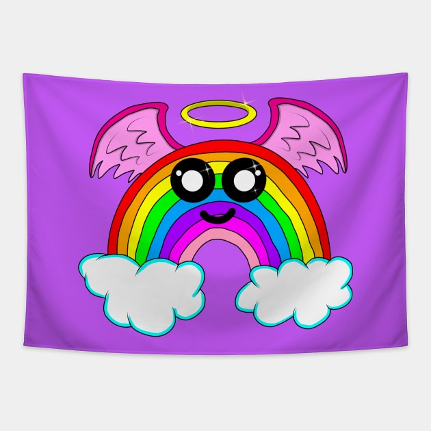 Happy little rainbow Tapestry by MelanieJeyakkumar