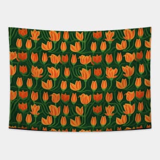 Tulips Flower Seamless Pattern V9 Tapestry