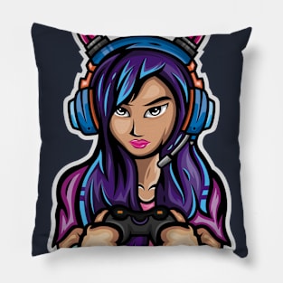 Gamer Girl Pillow