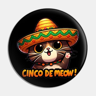 Cinco De Mayo Meow Cat Pin