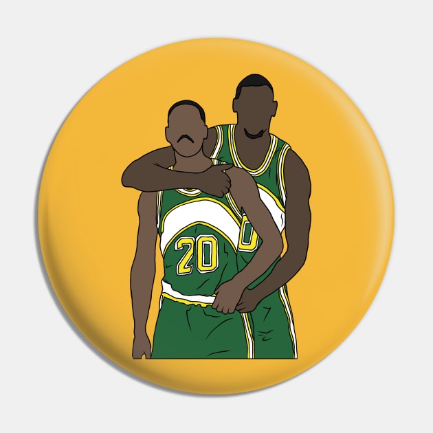 Gary Payton And Shawn Kemp Pin by rattraptees