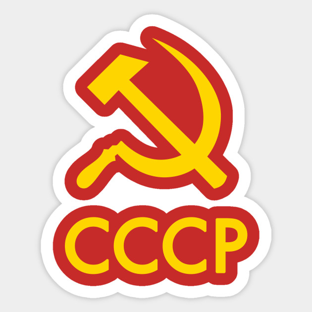Cccp Sssr Flag Cccp Flag Sticker Teepublic