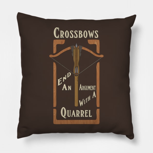 Crossbows Pillow by KennefRiggles