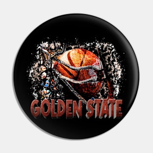 Classic Sports Golden State Proud Name Basketball Pin