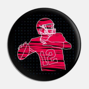 football player ready to pass the ball dark editions Pin