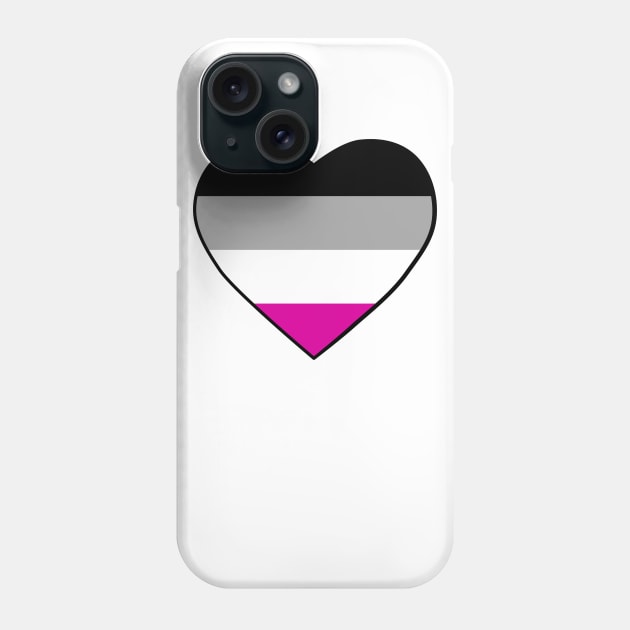 Pride Flag Heart Asexual Phone Case by VanumChan