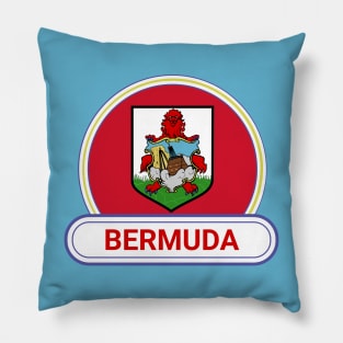 Bermuda Country Badge - Bermuda Flag Pillow