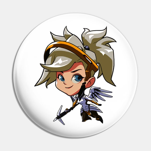 Mercy Cute Spray - Overwatch Pin by Bystanders