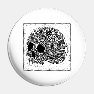 HomeSchoolTattoo Mechanical Skull Pin