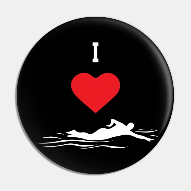 Love Swimming Pin by Dojaja