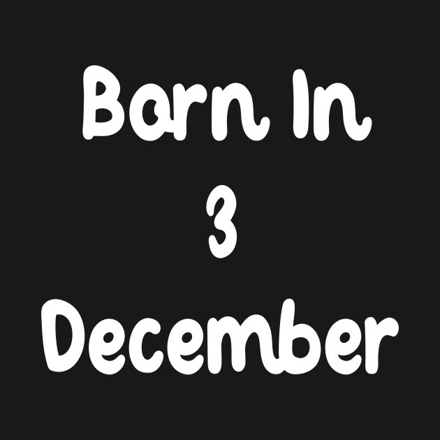 Born In 3 December by Fandie