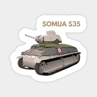 SOMUA S35 WW2 French Tank Magnet