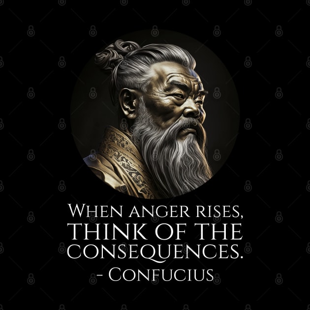 When anger rises, think of the consequences. - Confucius by Styr Designs