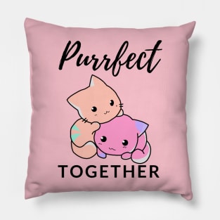 Valentine's Day Design "Purrfect Together" Pillow