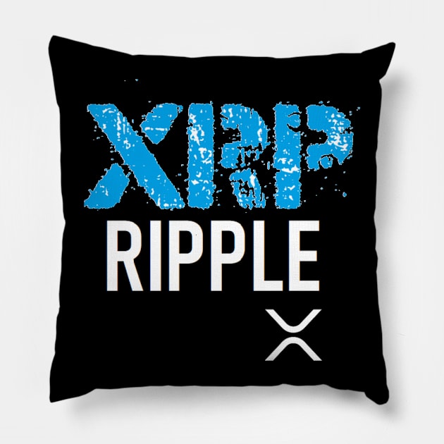 Ripple XRP (Front & Back Designs) Pillow by DigitalNomadInvestor