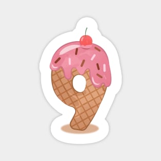 Ice cream number 9 Magnet