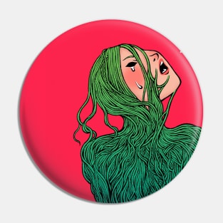 Green hair Pin