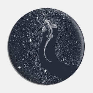 Leopard Shark in Cosmos Pin