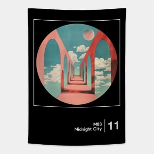 Midnight City - Minimal Style Graphic Artwork Design Tapestry