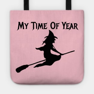 Witch on Broomstick, Halloween Witch, Wicked Witch Tote