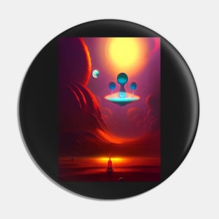 SURREAL DREAMY PEACEFUL PLANET Pin