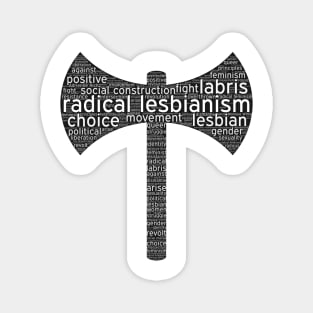 Colorful lesbian labrys word cloud Magnet