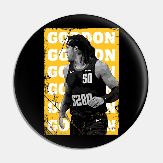 Aaron Gordon Basketball Pin by Playful Creatives