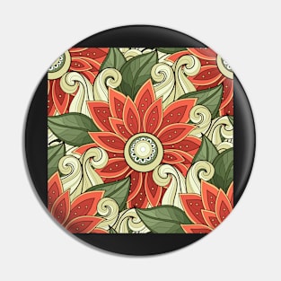 Spring Pattern with Floral Motifs Pin