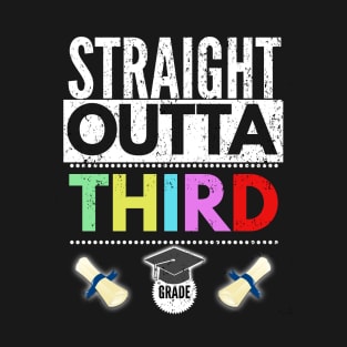 Straight Outta 3rd Grade Graduation Last Day Of School 2022 T-Shirt