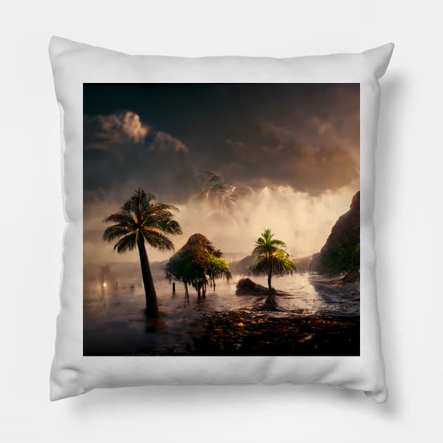 Tropical island #1 Pillow by endage