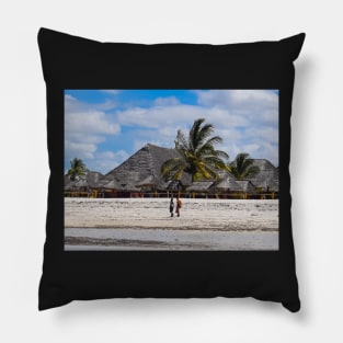 Tropical Beach at Zanzibar Island Pillow