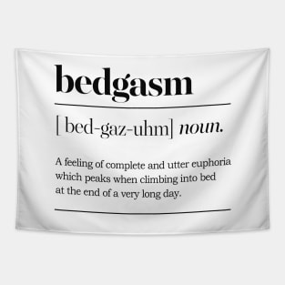 Bedgasm Definition Typographic Design Tapestry