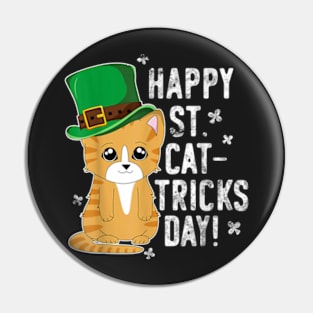 Happy St Patricks Day Cat Kitten Cattys Catricks Pin