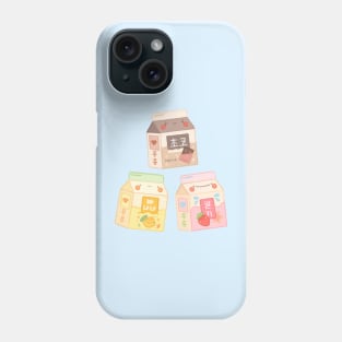 Kawaii Milk Cartons (Choco, Banana, Strawberry) Phone Case