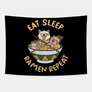 Eat Sleep Ramen Repeat Tapestry