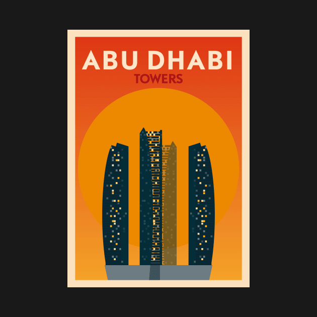 Abu Dhabi design poster by kursatunsal