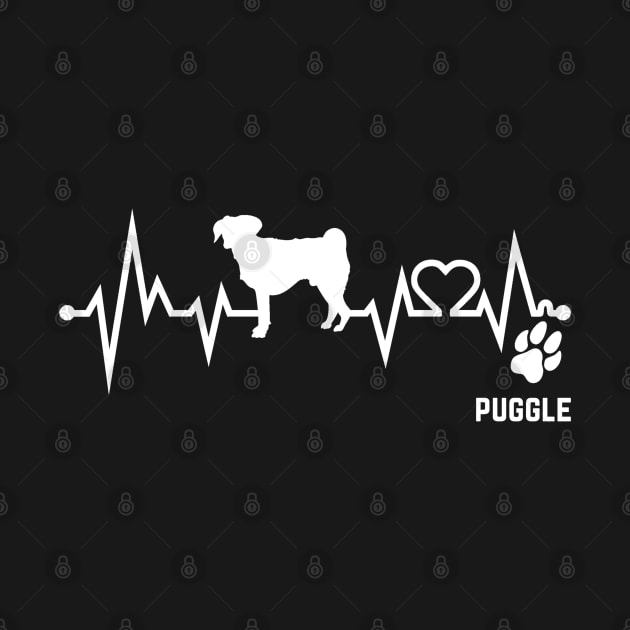 puggle heartbeat gift shirt by Upswipe.de