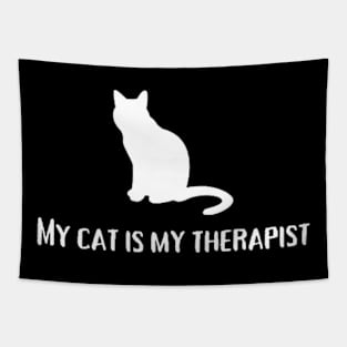 My cat is my therapist Tapestry